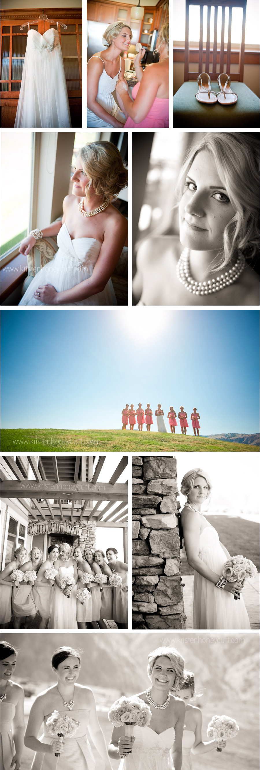 Bride and bridesmaids are photographed by Kristen Honeycutt Photographer