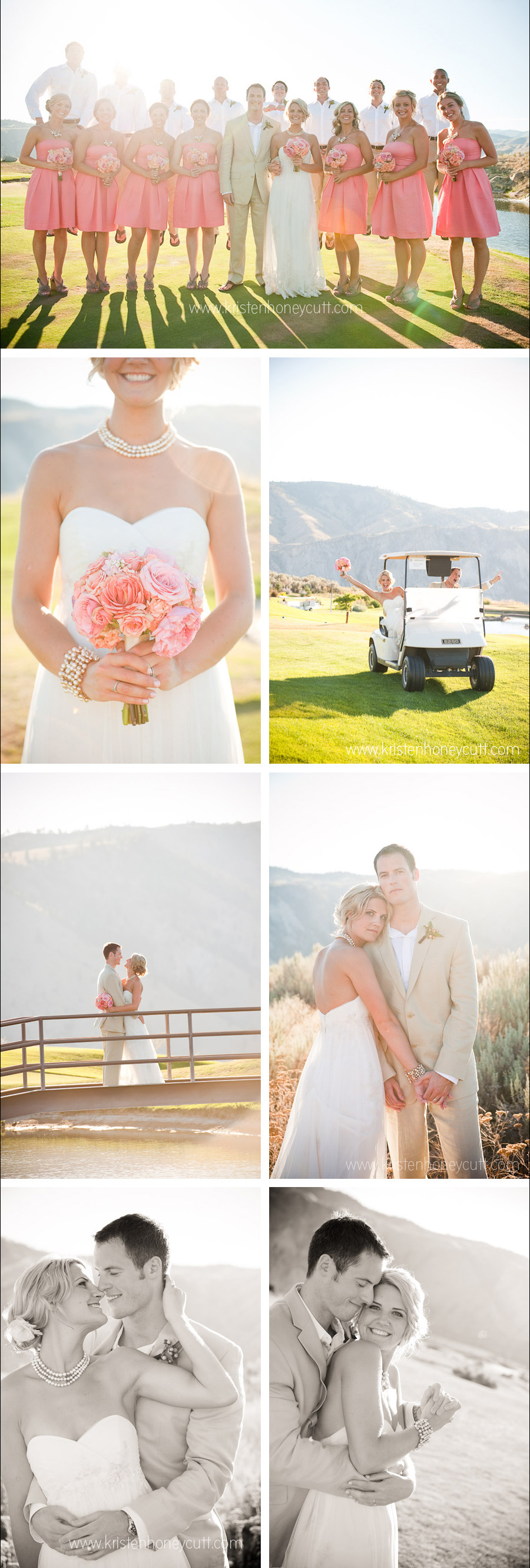 Seattle wedding photographer Kristen Honeycutt photographs the bride and groom.