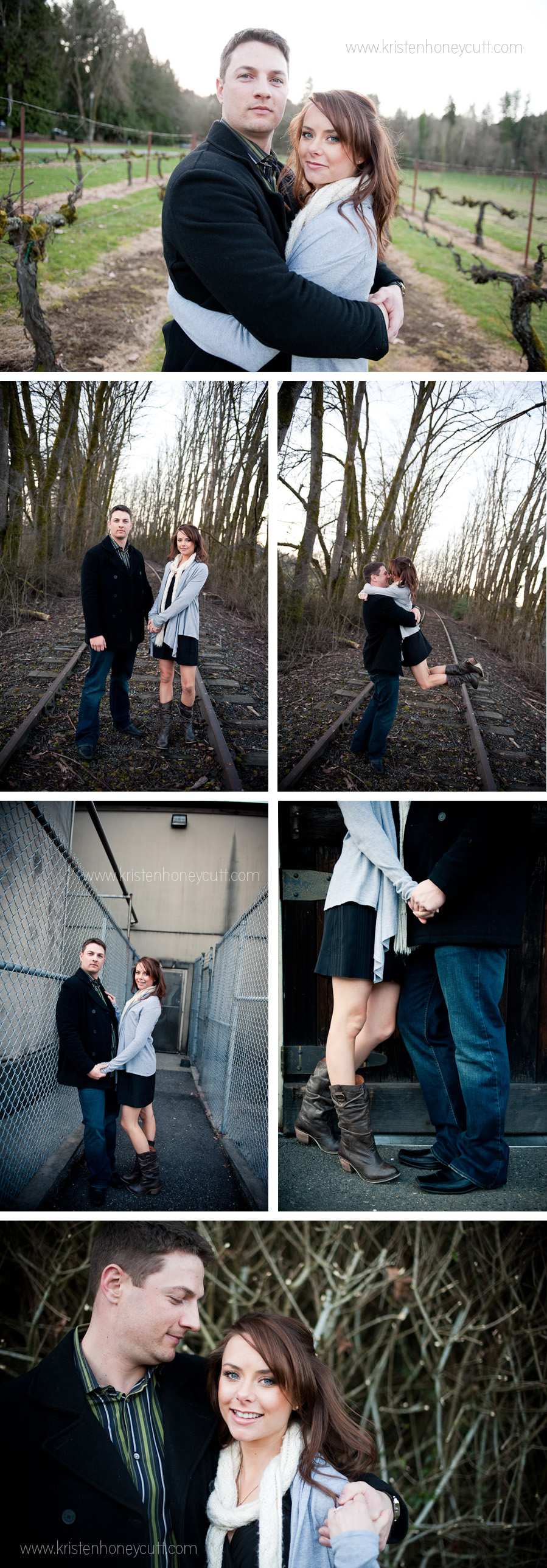 Chateau St Michelle Engagement Session by wedding photographer  Kristen Honeycutt