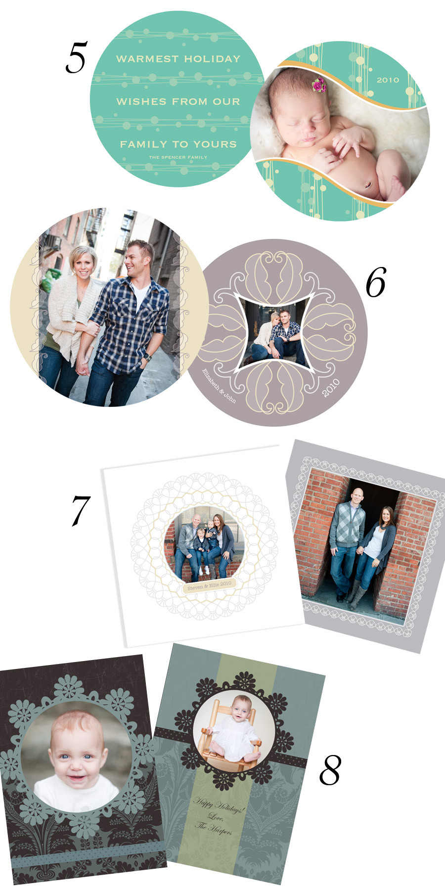 Family portrait session holiday cards