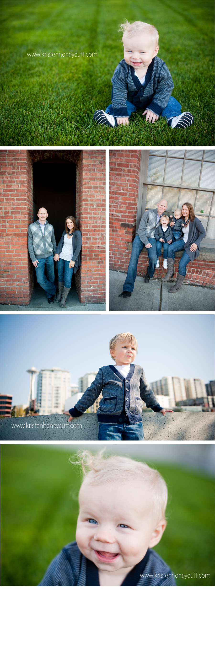 Seattle Photographer Kristen Honeycutt photographs a family of four at the PACCAR Pavilion.