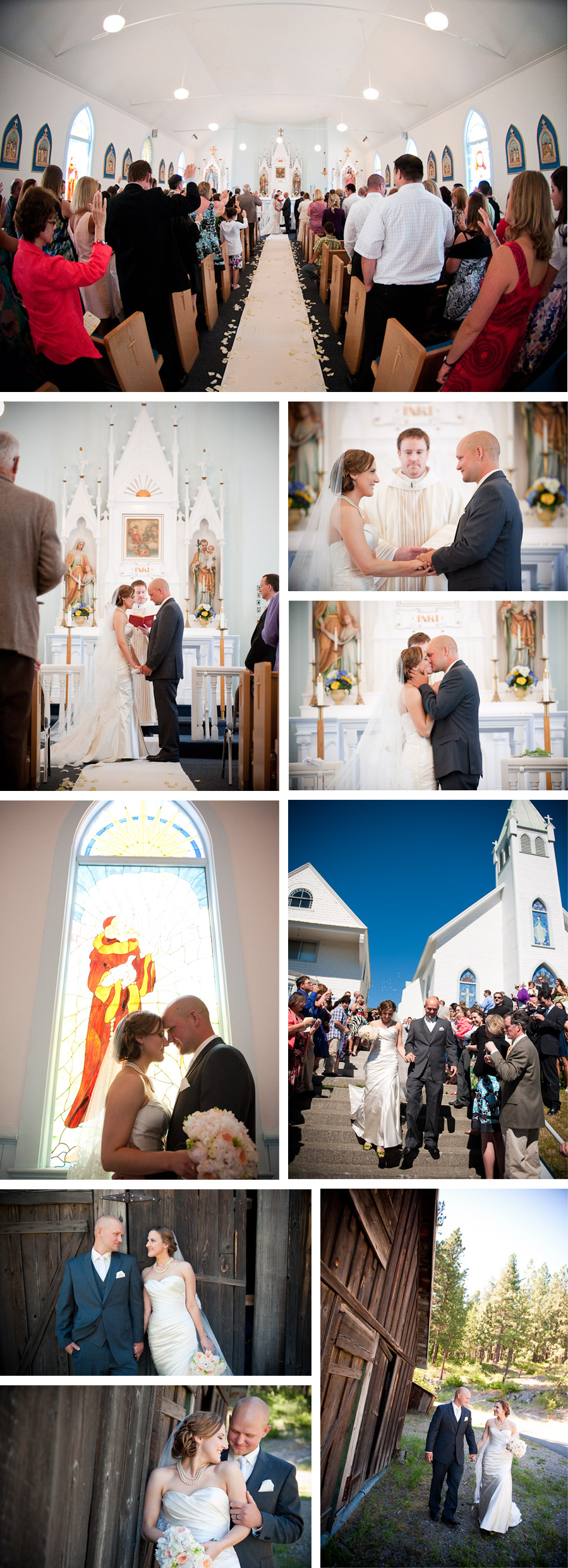 Bride and Groom at wedding Ceremony by Kristen Honeycutt Photographer