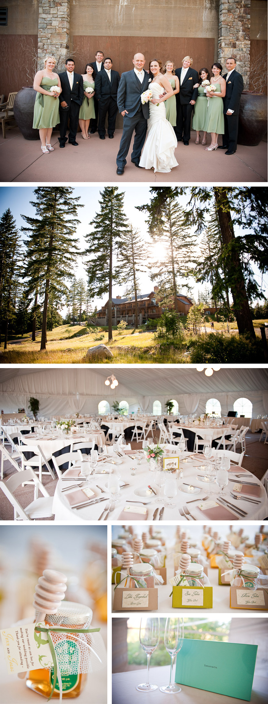 Detail shots of Suncadia wedding reception on the blog.