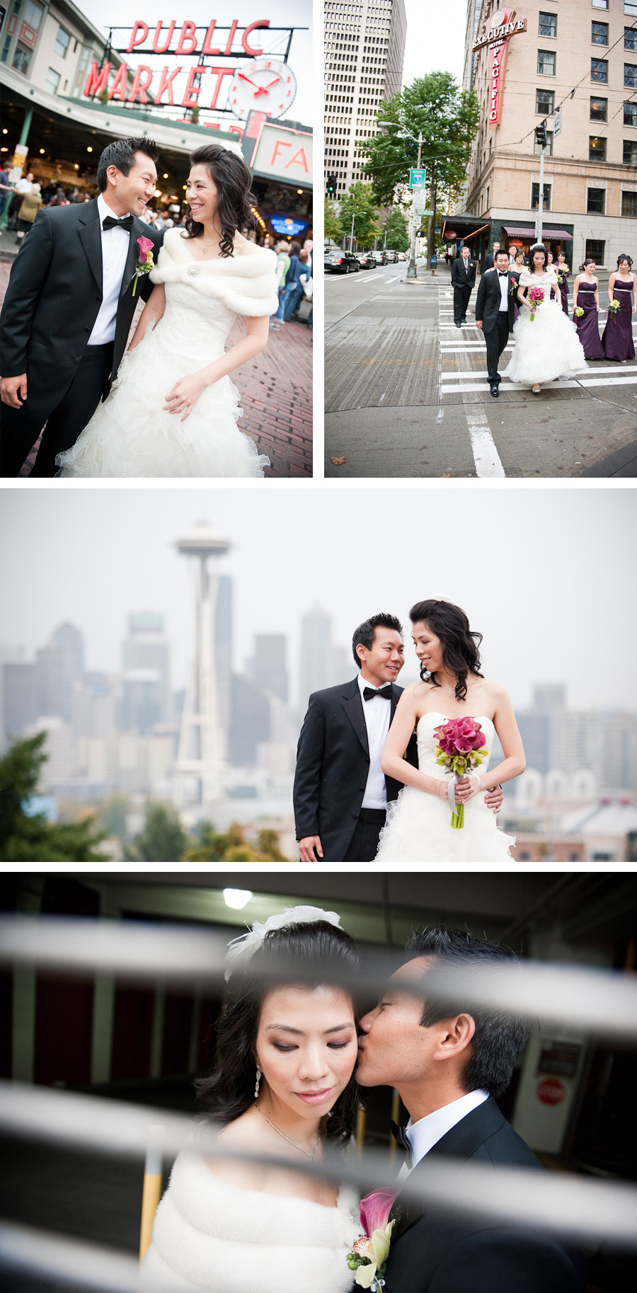Seattle photographer photographs the bride and groom.