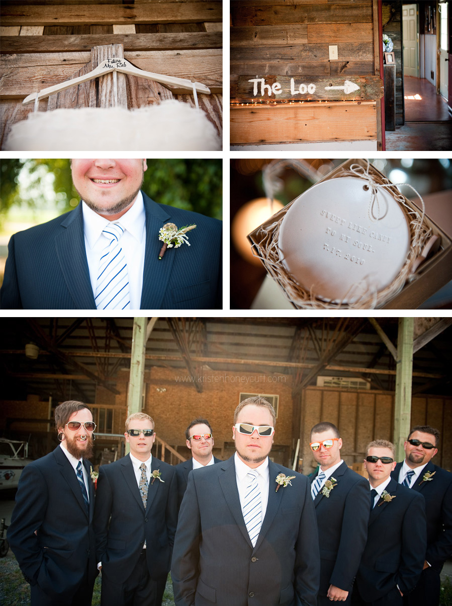 DIY wedding details and groomsmen
