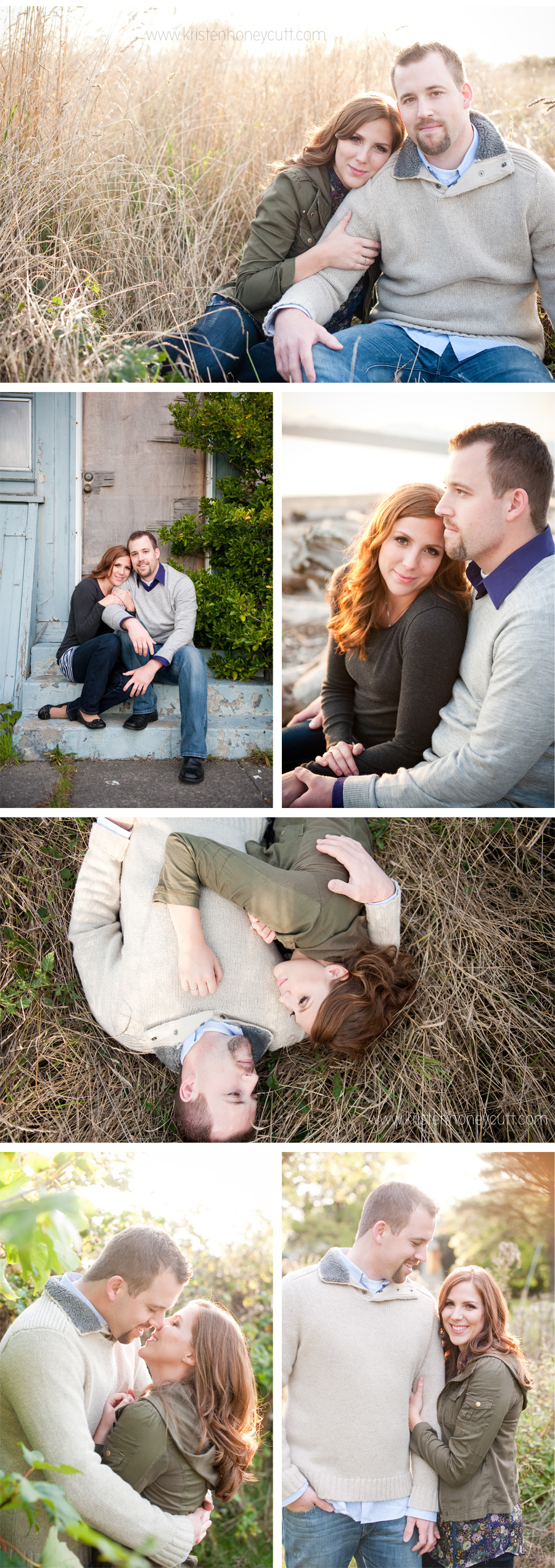 seattle wedding and engagement photographer at discovery park with 2011 bride and groom