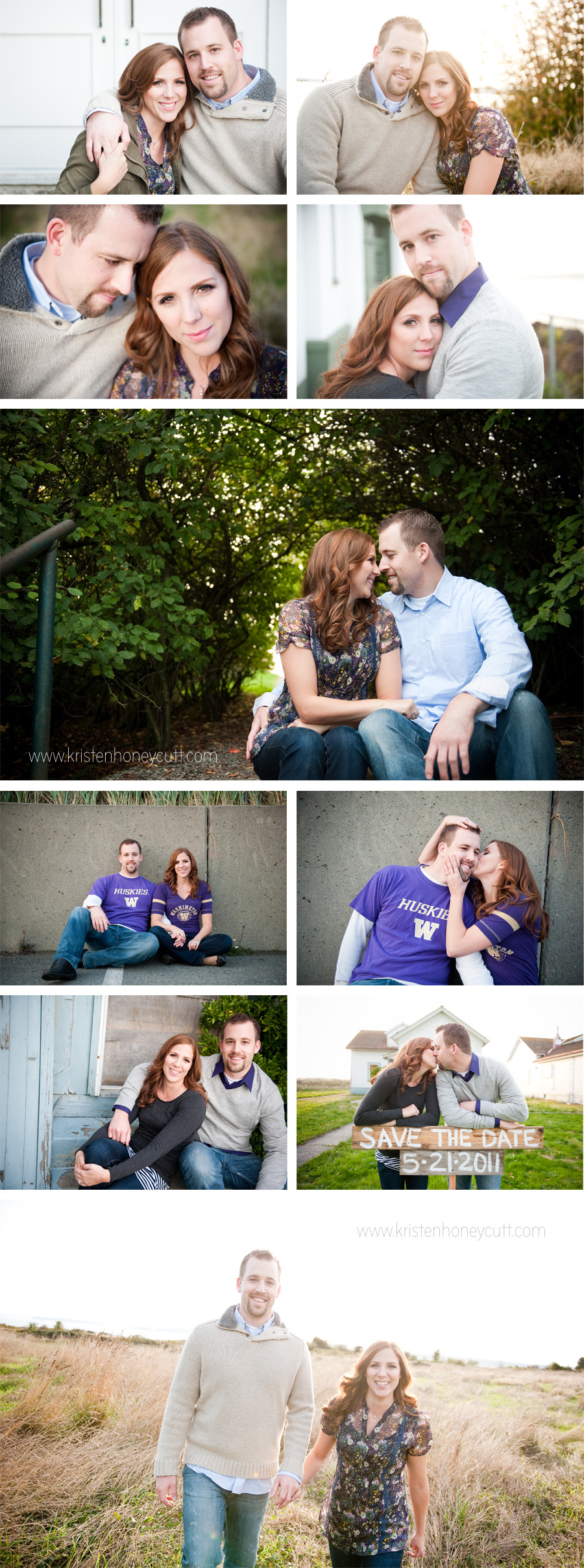 seattle bride and groom do their engagement portraits at discovery park
