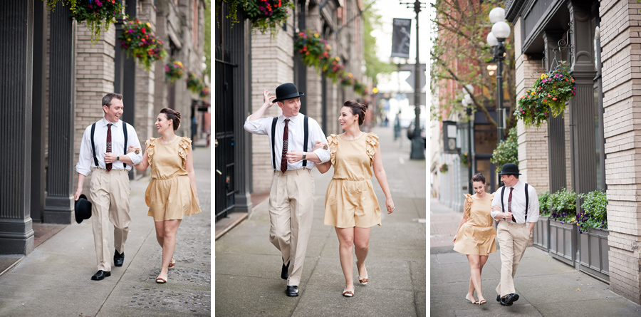 Seattle Engagement Portraits in downtown seattle