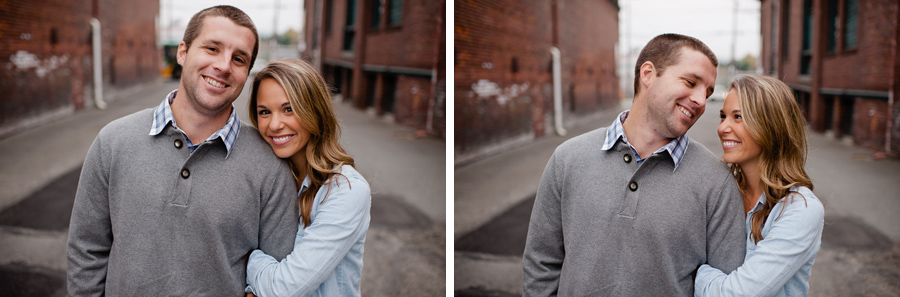 Alley way engagement session in Seattle