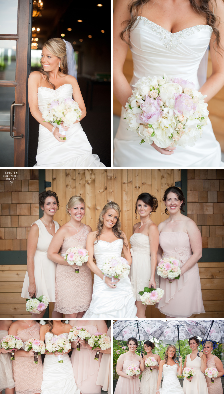 blush pink ivory color palette for bridesmaid dresses