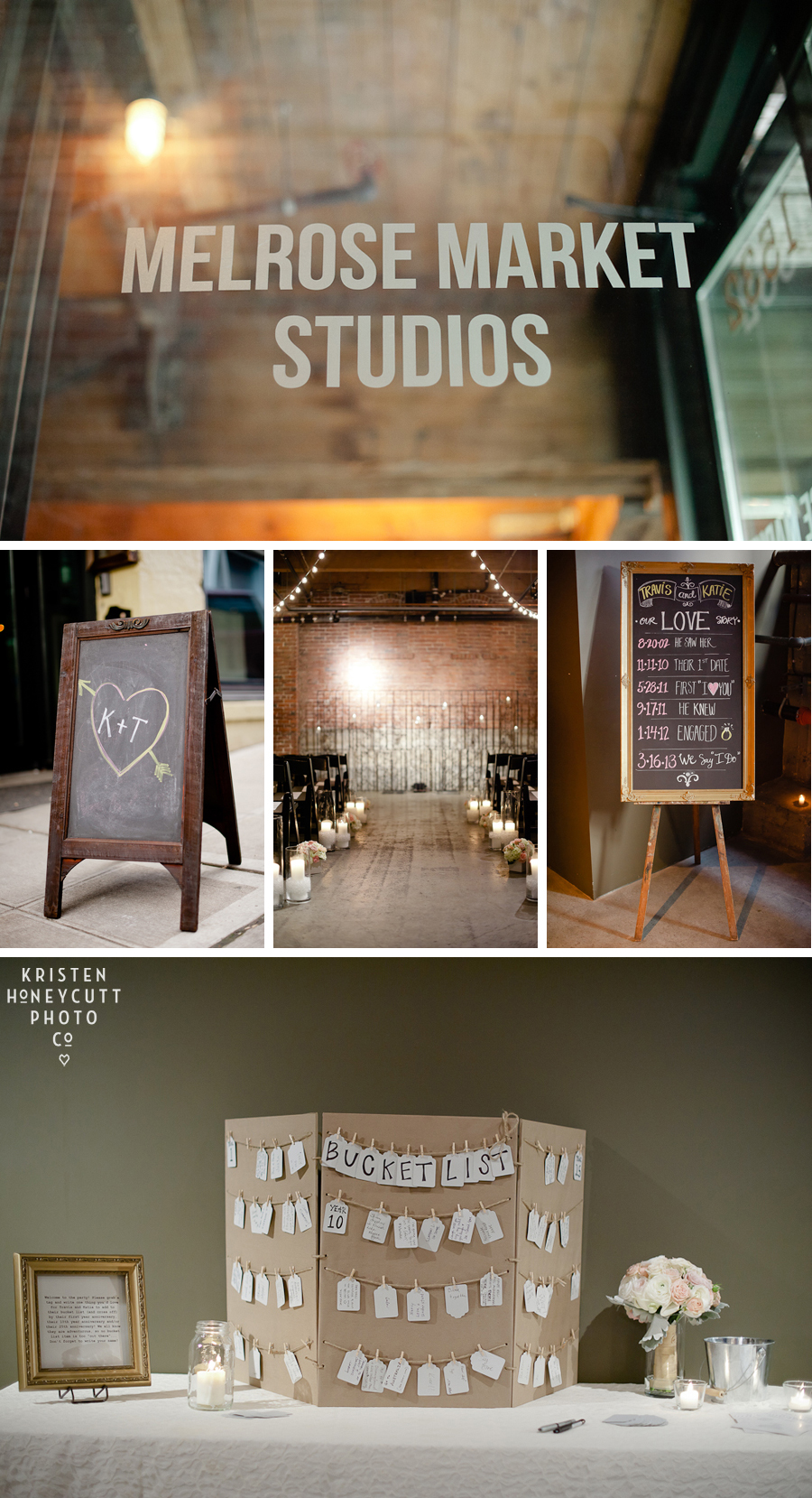 Capitol Hill wedding in downtown Seattle at exposed brick wall venue.