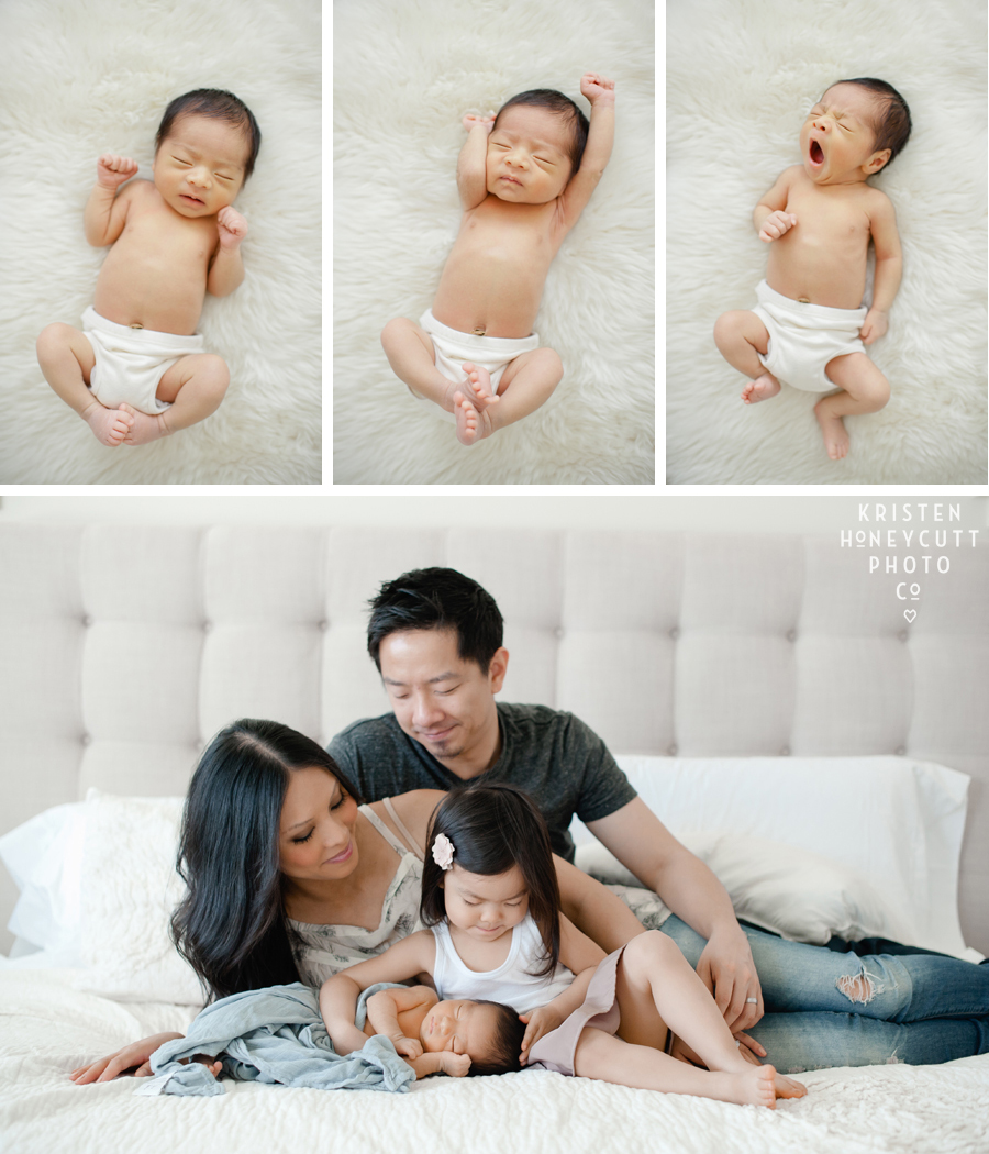Beautiful natural light newborn and family pictures in Seattle Washington