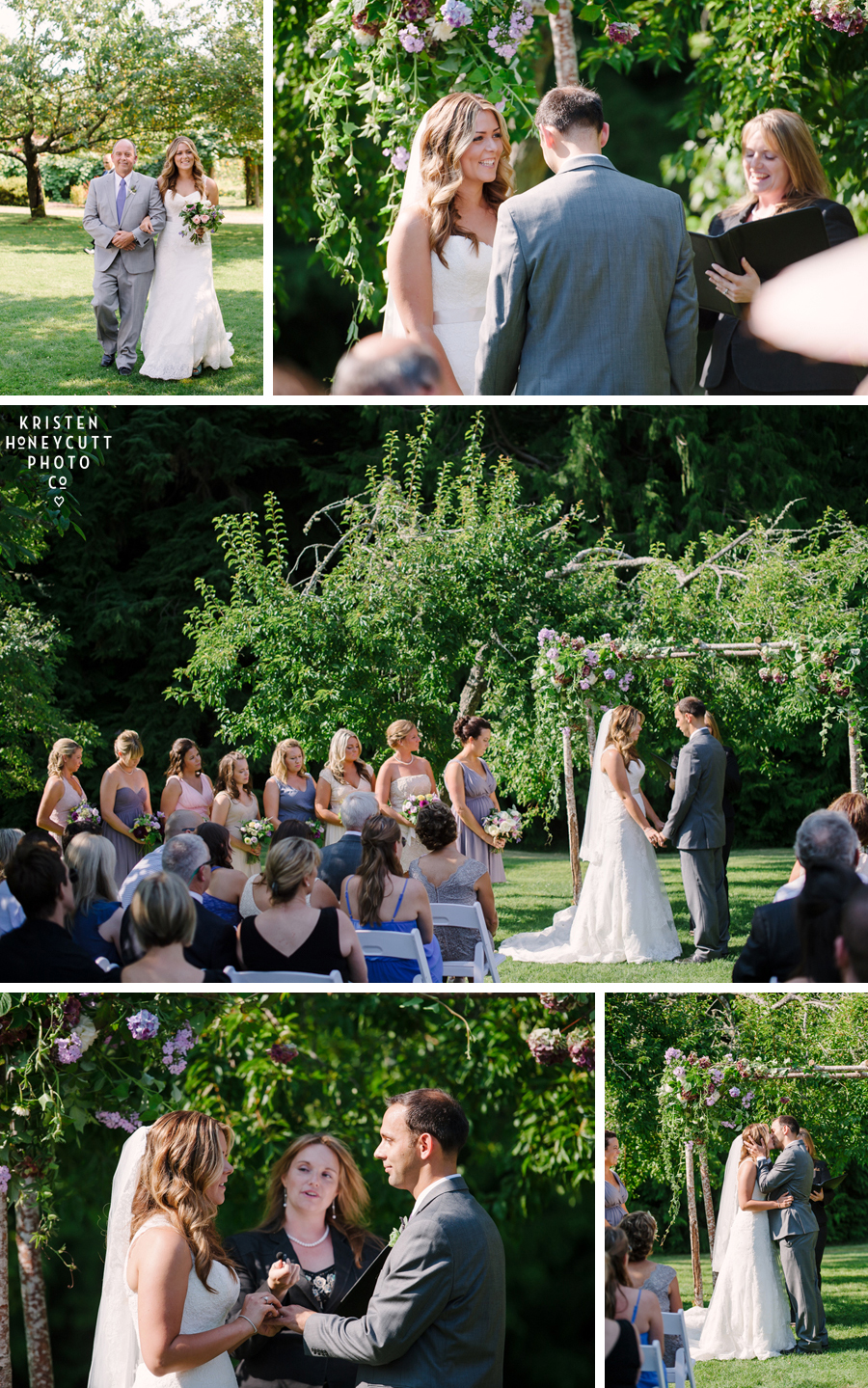 wedding ceremony by seattle photographer kristen honeycutt