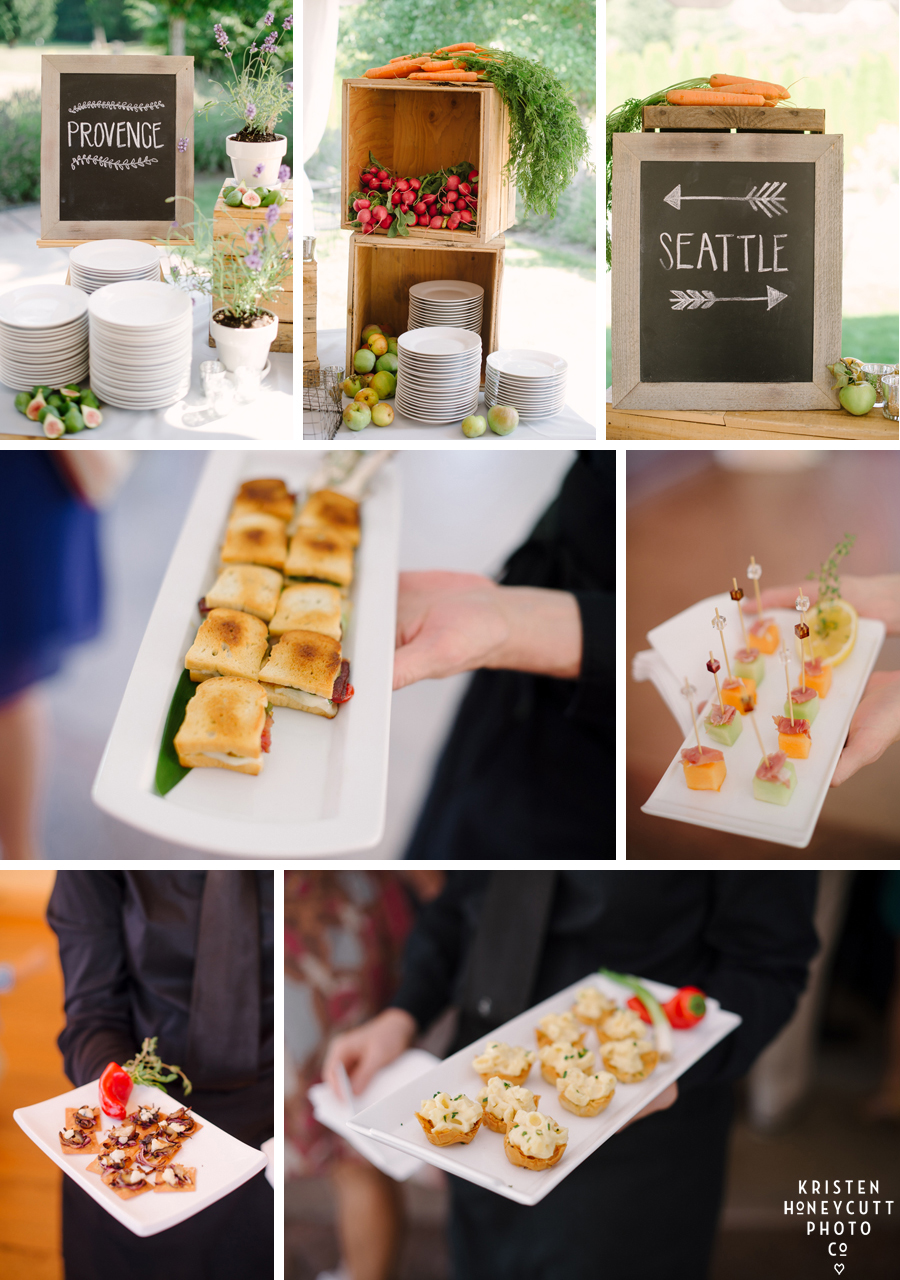 Appetizers by Lisa Dupar Catering at Farm Kitchen Wedding