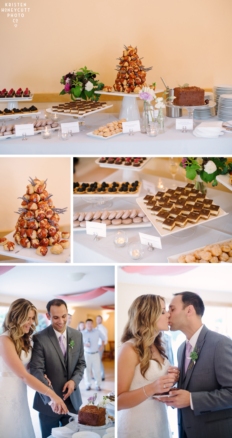 French desserts and pastries at Farm Kitchen wedding reception 
