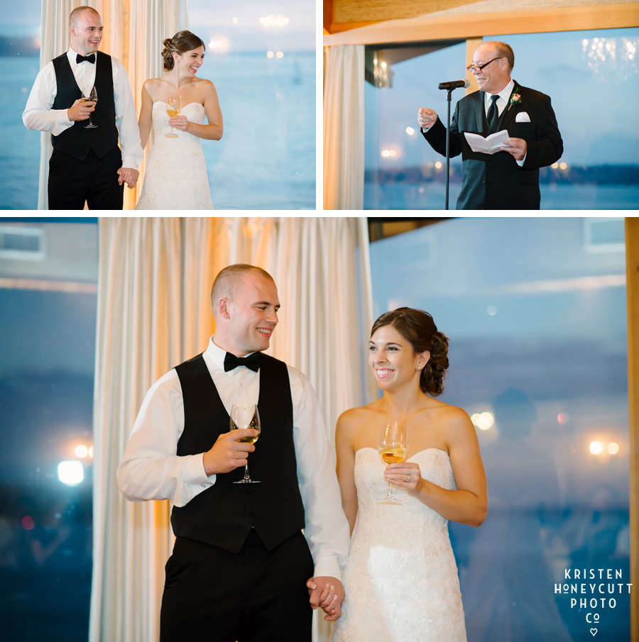 Wedding Reception Toasts at the Edgewater