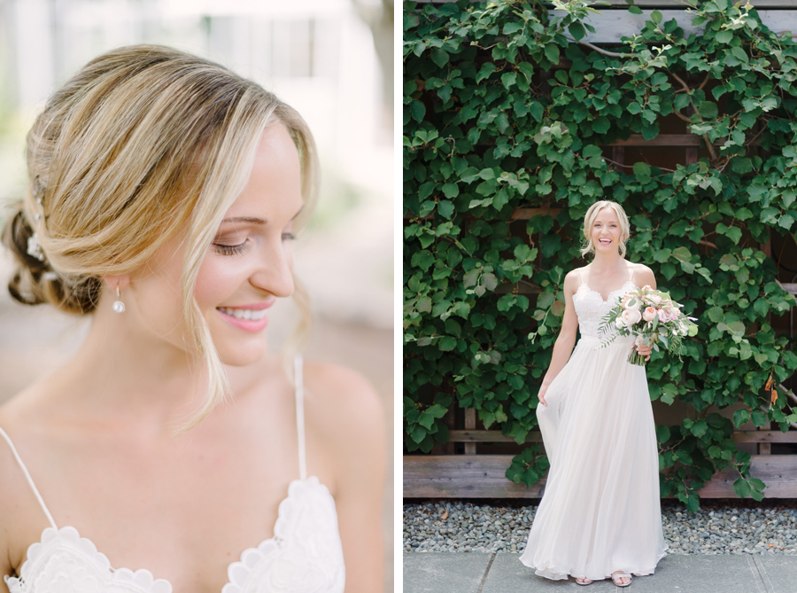 Seattle bohemian Bride at UW Center for Urban Horticulture