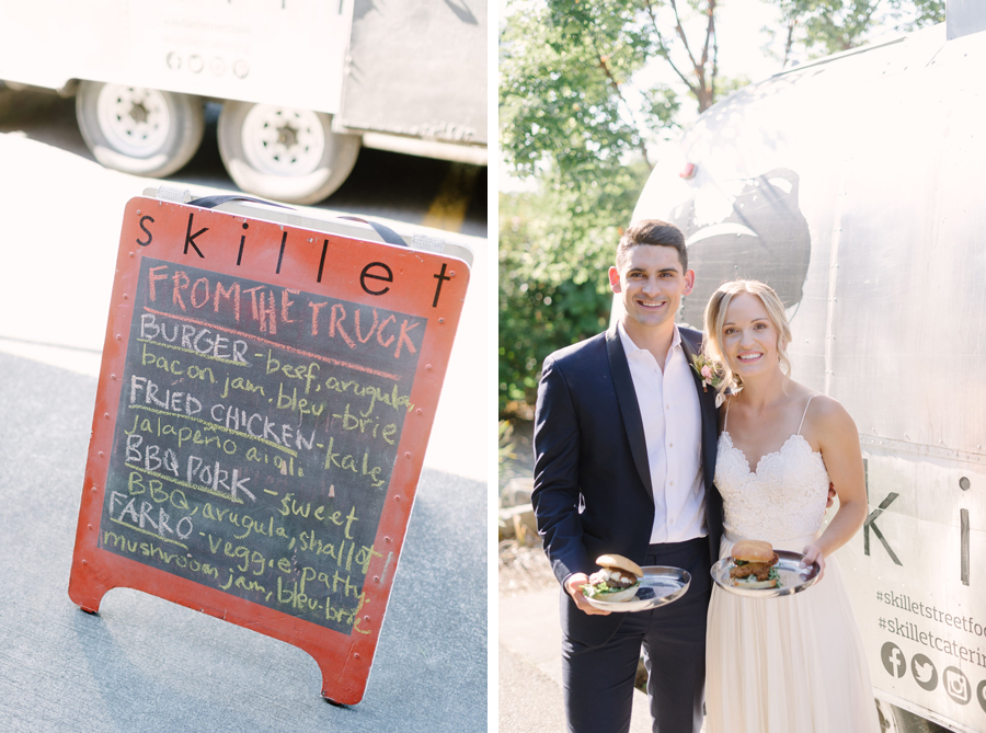 Seattle food truck caters wedding at Seattle venue UW Center for Urban Horticulture 